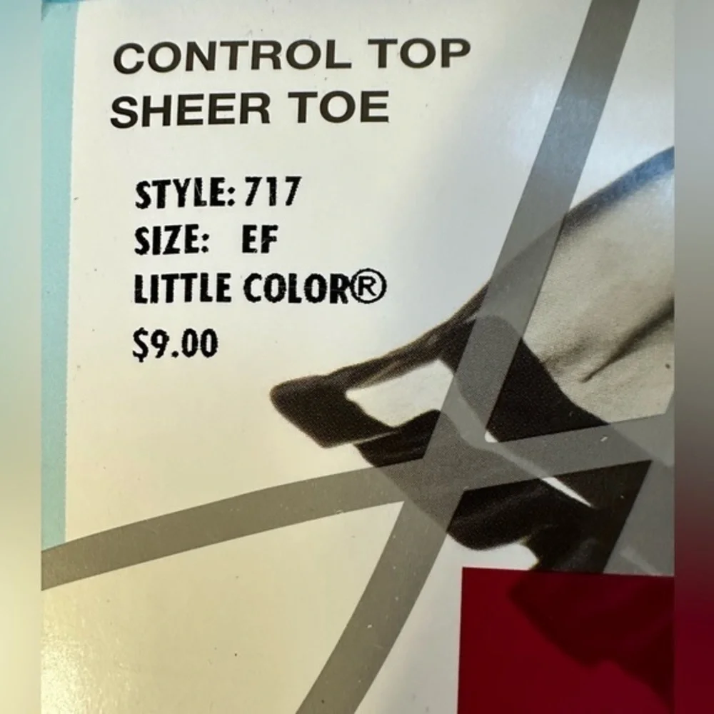 Hanes‎ Silk Reflections Control Top Hosiery Sheer Tor Vintage Style 717 Size EF